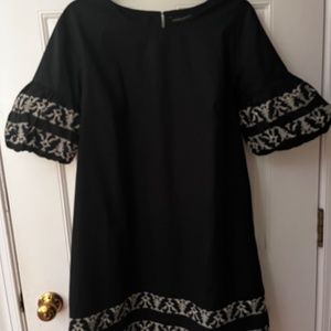 Embroidered Puff Sleeve Dress